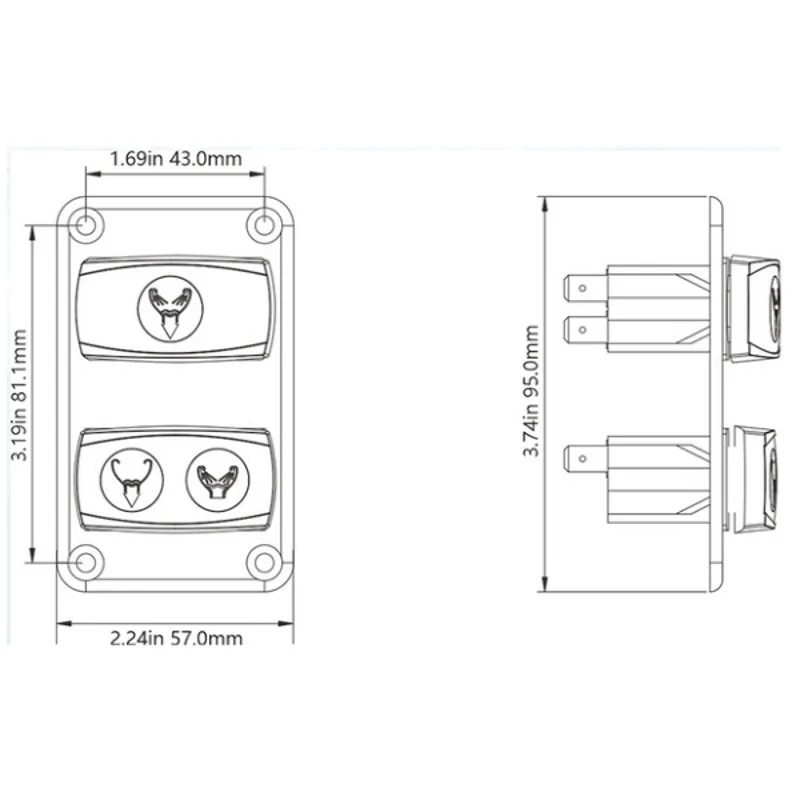 Seaflo Quiet Flush MTE103 Freshwater Electric Toilet Compact 12V-3