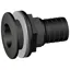 Trudesign Domed Skin Fittings with Hose Tail in Black