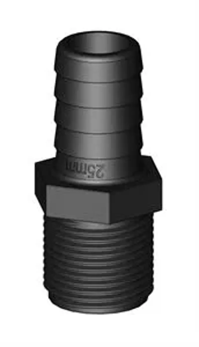 Trudesign Hose Tail Straight Male Threaded Connector 13mm