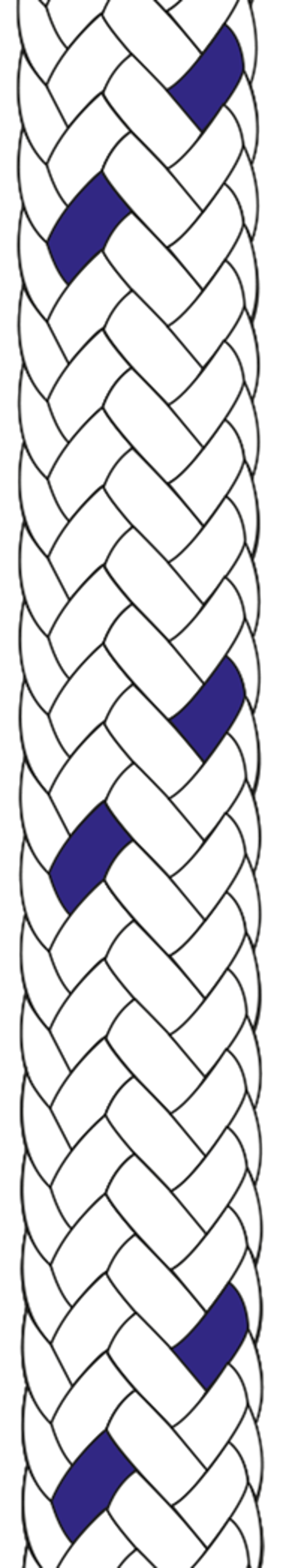 Matt Polyester White/Blue Fleck